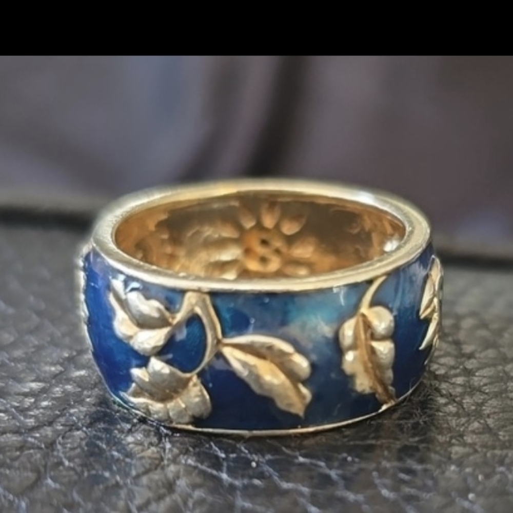 Jeweled Sunflower Black Diamond Made With Yellow Swarovski Crystals Ring Size 10